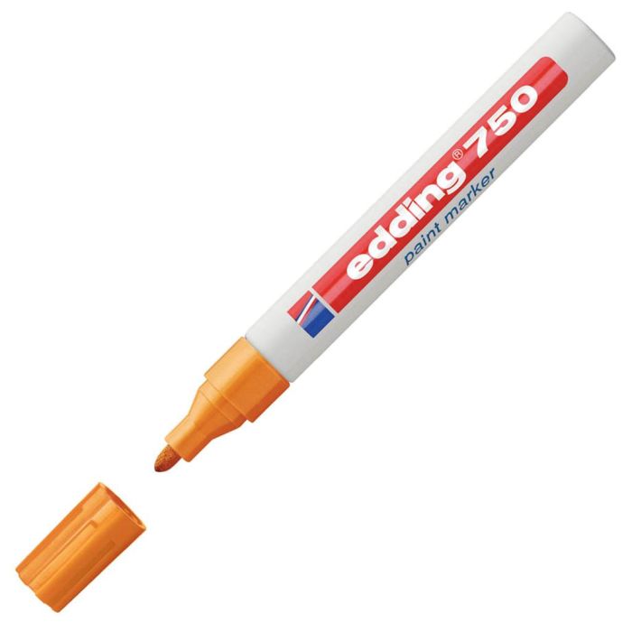 Marker z lakom Edding E-750, 2-4 mm, oranžen 10 kosov