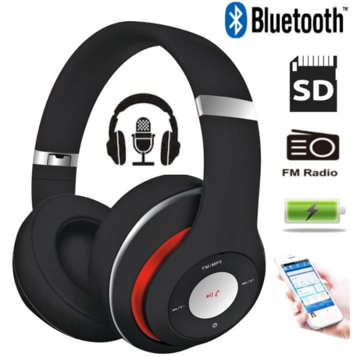 Naglavne Bluetooth slušalke PLATINET/Freestyle FH0916B z mikrofonom, zložljive, črne