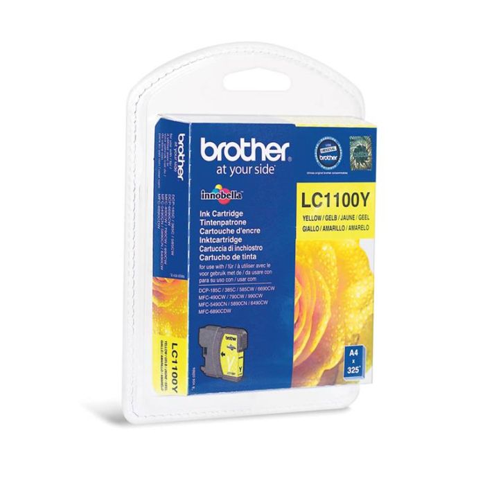 Brother Kartuša LC1100Y, yellow, 325 strani DCP6690 MFC6490/6890/5895/490 DCP385/593