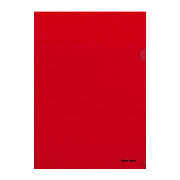 ErichKrause L-mapa A4, rdeča, mat, prosojna 12 kos