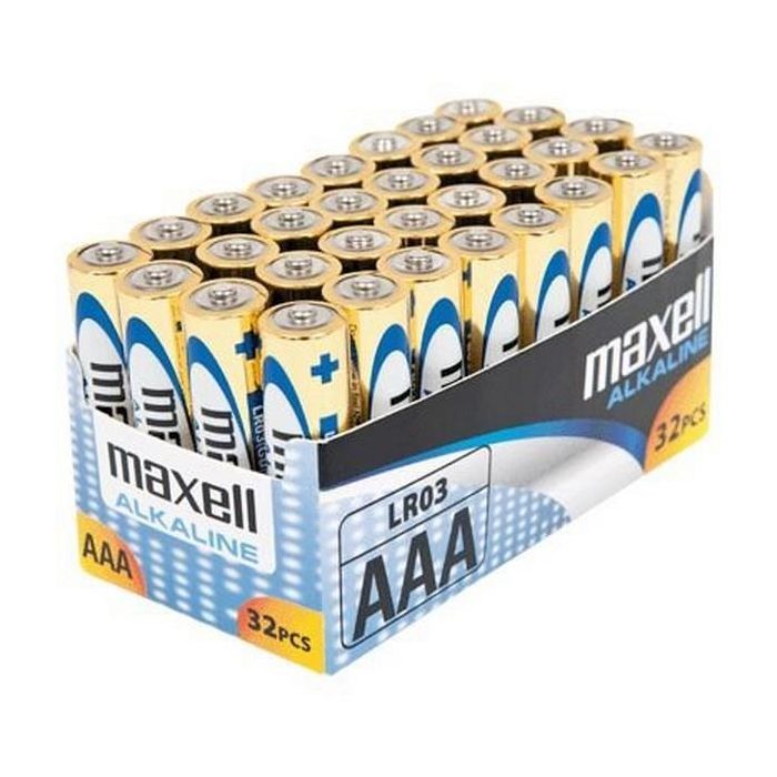 MAXELL Baterija AAA (LR03), 32 kos, alkalne pakiranje v folijo
