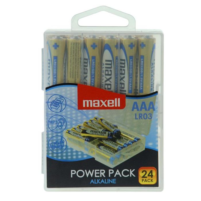 MAXELL Baterija AAA (LR03), 24 kos, alkalne pvc pakiranje