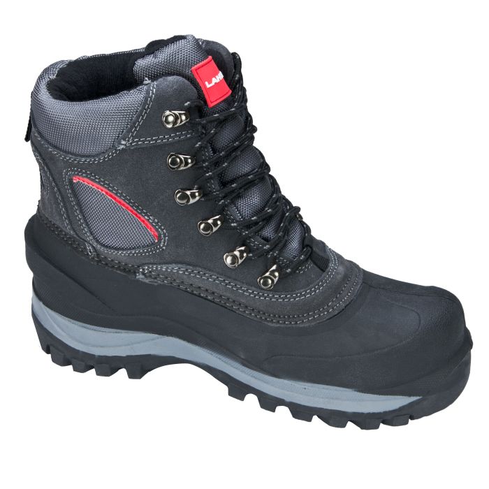 Škornji za sneg semiš/oxford, sivo-rdeči, "39" LAHTI L3080139