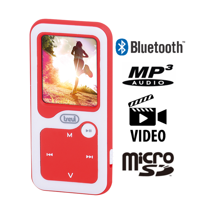 MP3/Video predvajalnik TREVI MPV1780, FM Radio, 8GB, Pedometer/Chronometer, rdeč