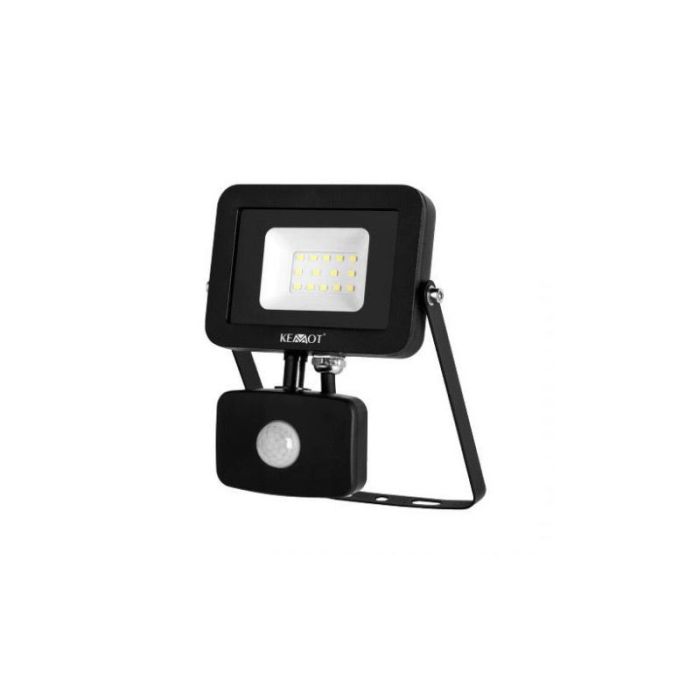 Reflektor LED KEMOT s senzorjem, 10W/900Lm, 4000K, IP65, črni