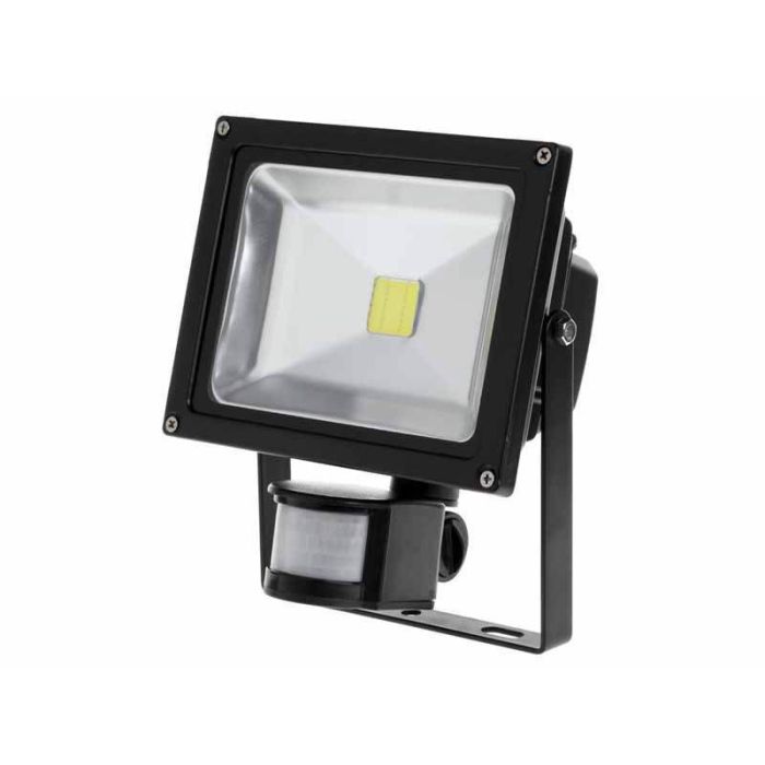 Reflektor LED s senzorjem, 20W/1500Lm, 3000K, IP65, črni