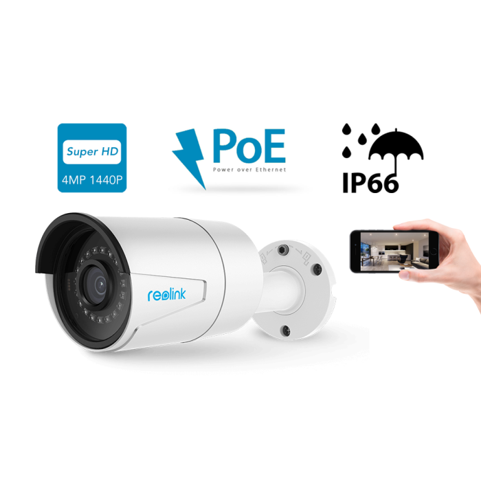 Zunanja/notranja kamera Reolink RLC-410, Super HD, nočno snemanje, senzor gibanja