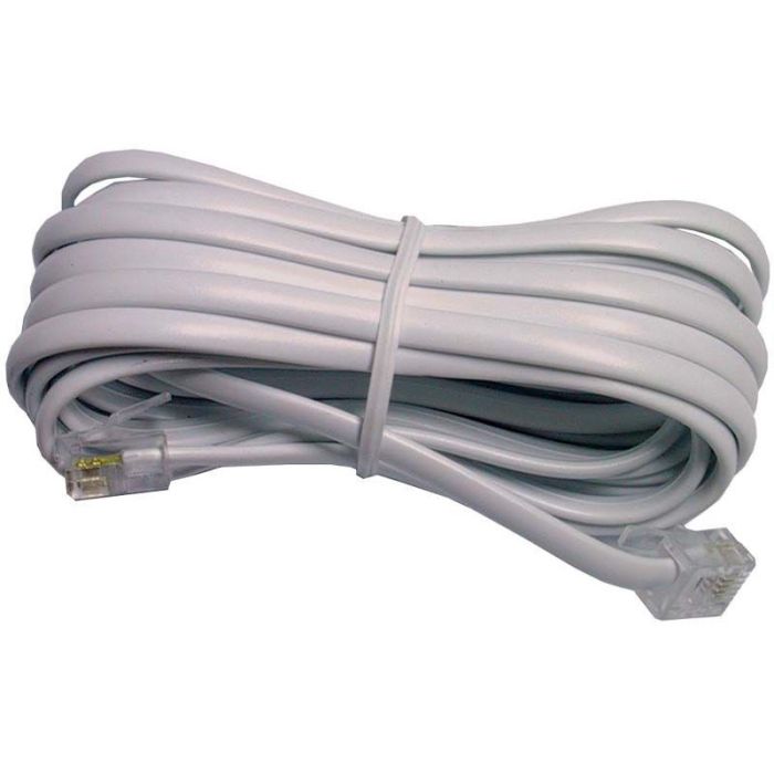 Telefonski kabel ploščati 5m beli