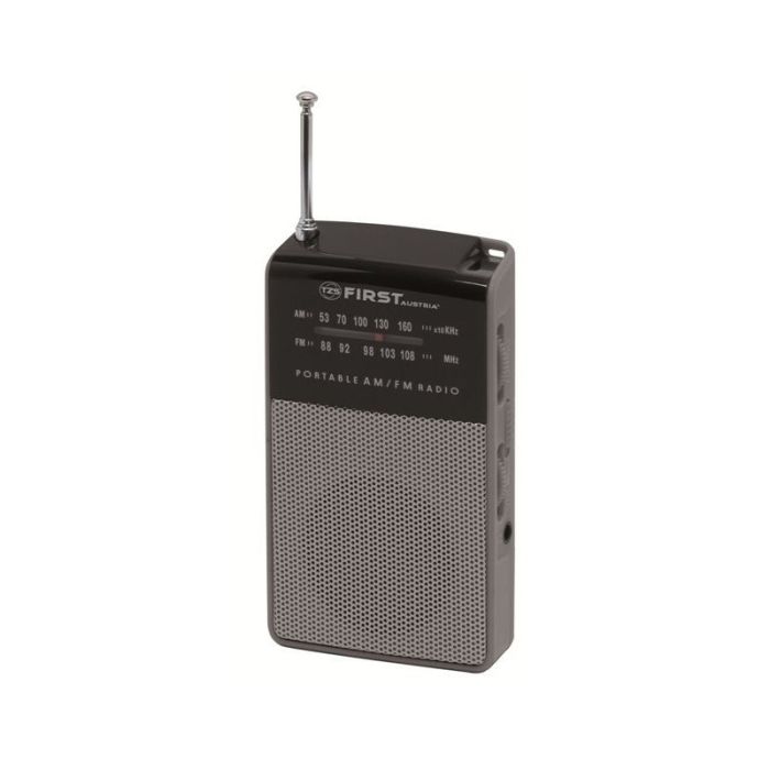 Tranzistor žepni FIRST AM/FM, sivo-črna barva